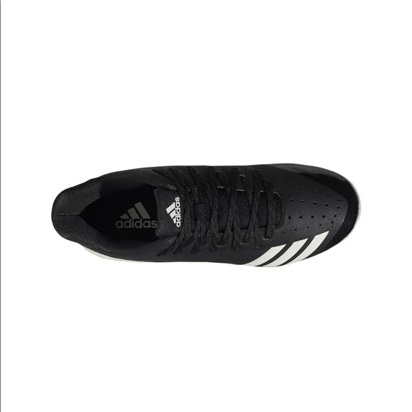 Adidas Icon 4 Md K Black/White Baseball Shoes - Picture 2 of 3